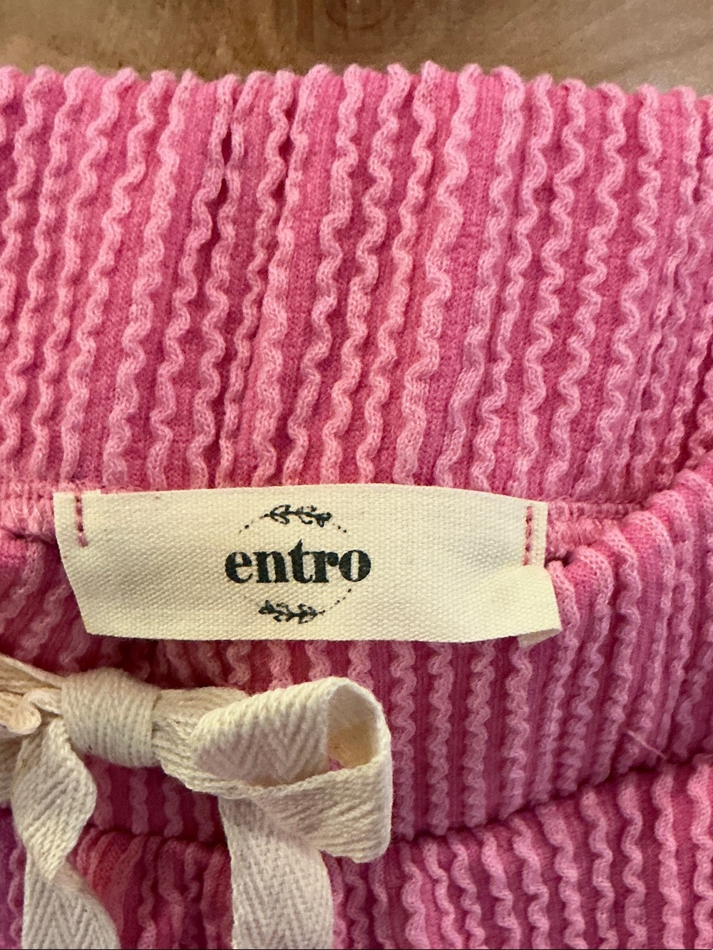 entro Ribbed Drawstring Joggers - Bright Pink - Picture 2 of 5